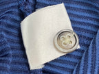 Tommy Bahama Polo Shirt Blue Stripe Mini Corduroy Knit Long Sleeve Men’s Medium