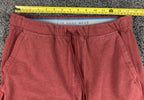 Mack Weldon Mens Red Ace Sweatpants Joggers Cotton Stretch Zip Pockets Sz M