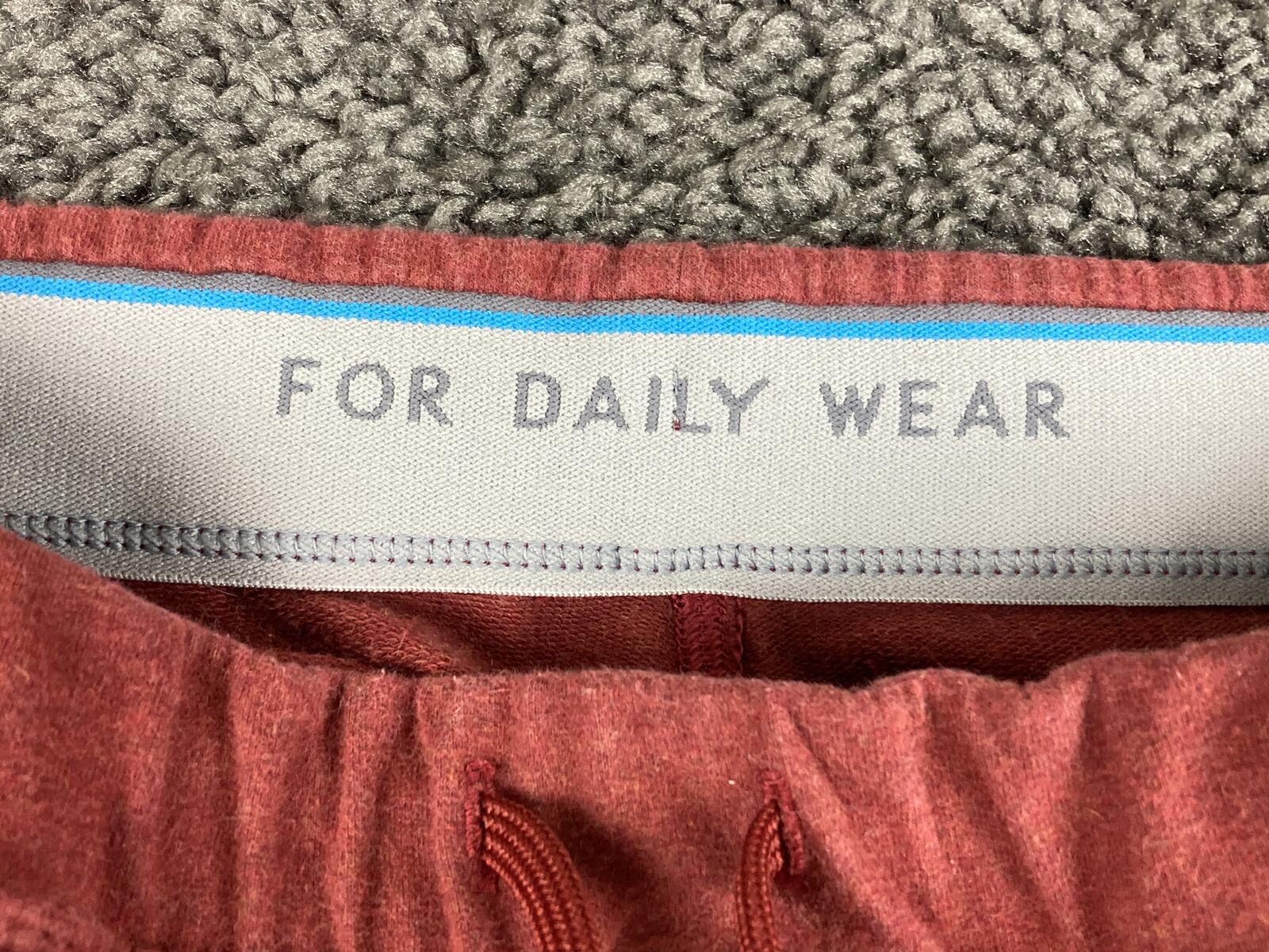 Mack Weldon Mens Red Ace Sweatpants Joggers Cotton Stretch Zip Pockets Sz M