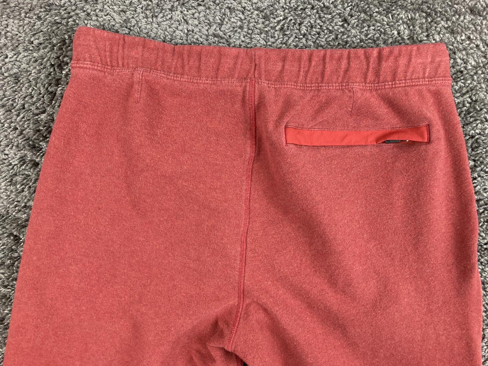 Mack Weldon Mens Red Ace Sweatpants Joggers Cotton Stretch Zip Pockets Sz M