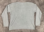 Barefoot Dreams CozyChic Ultra Lite Dockside Pointelle Pullover Sweater Gray Lg