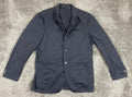 Uniqlo Men's Black Cotton Stretch Blazer Unstructured Sport Coat Travel Sz L