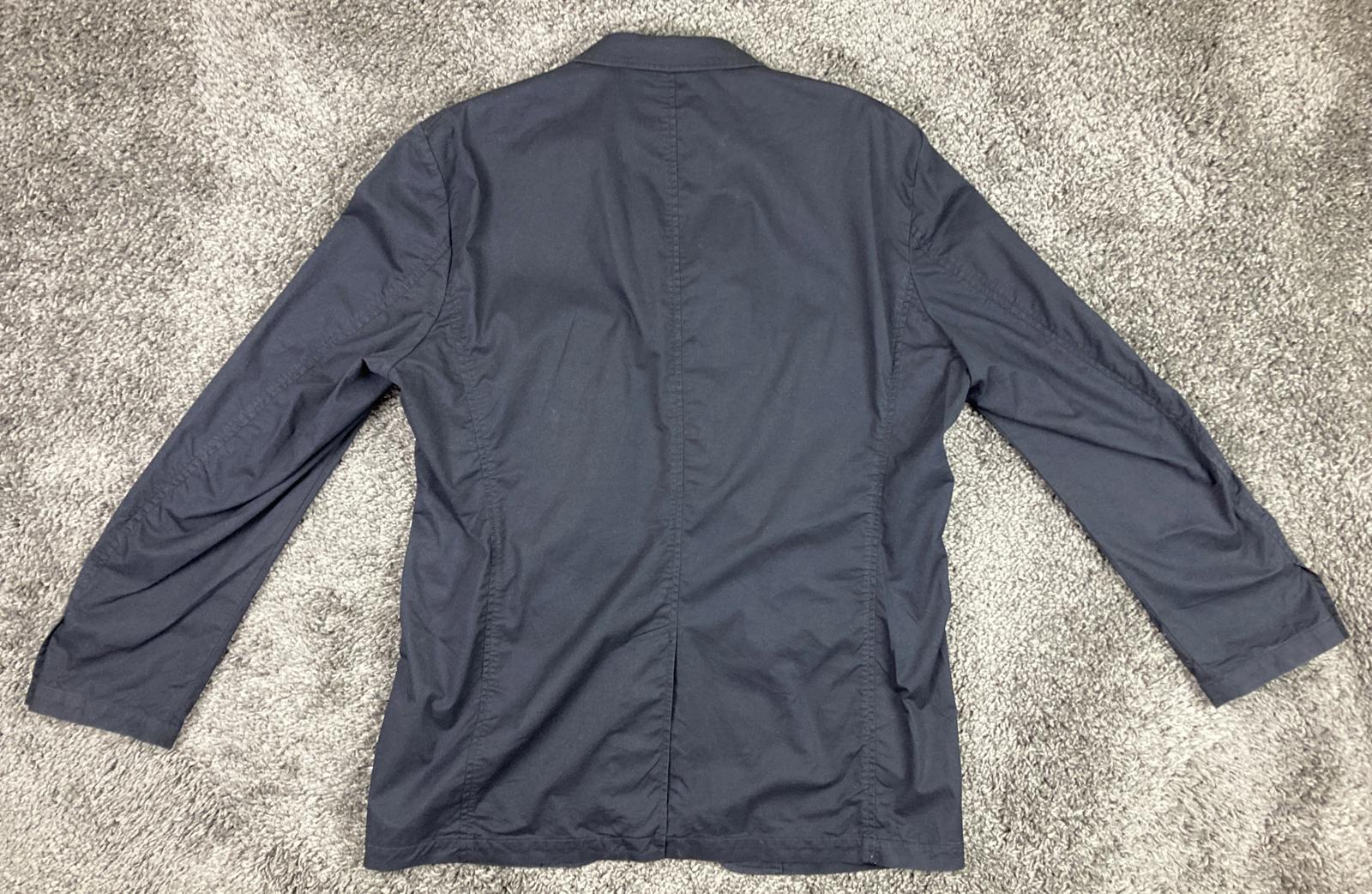 Uniqlo Men's Black Cotton Stretch Blazer Unstructured Sport Coat Travel Sz L