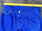 Levi's 514 Straight Fit Men's Jeans Royal Blue Cobalt Denim White Tab Sz 30x32