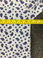 CON.STRUCT Men Slim Fit Cooling Stretch Shirt Blue Paisley Sz L 16-16.5/34-35