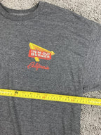 In-N-Out Burger T Shirt Mens Gray 2015 Sean Ellingson Sunset Palm Trees Sz XL