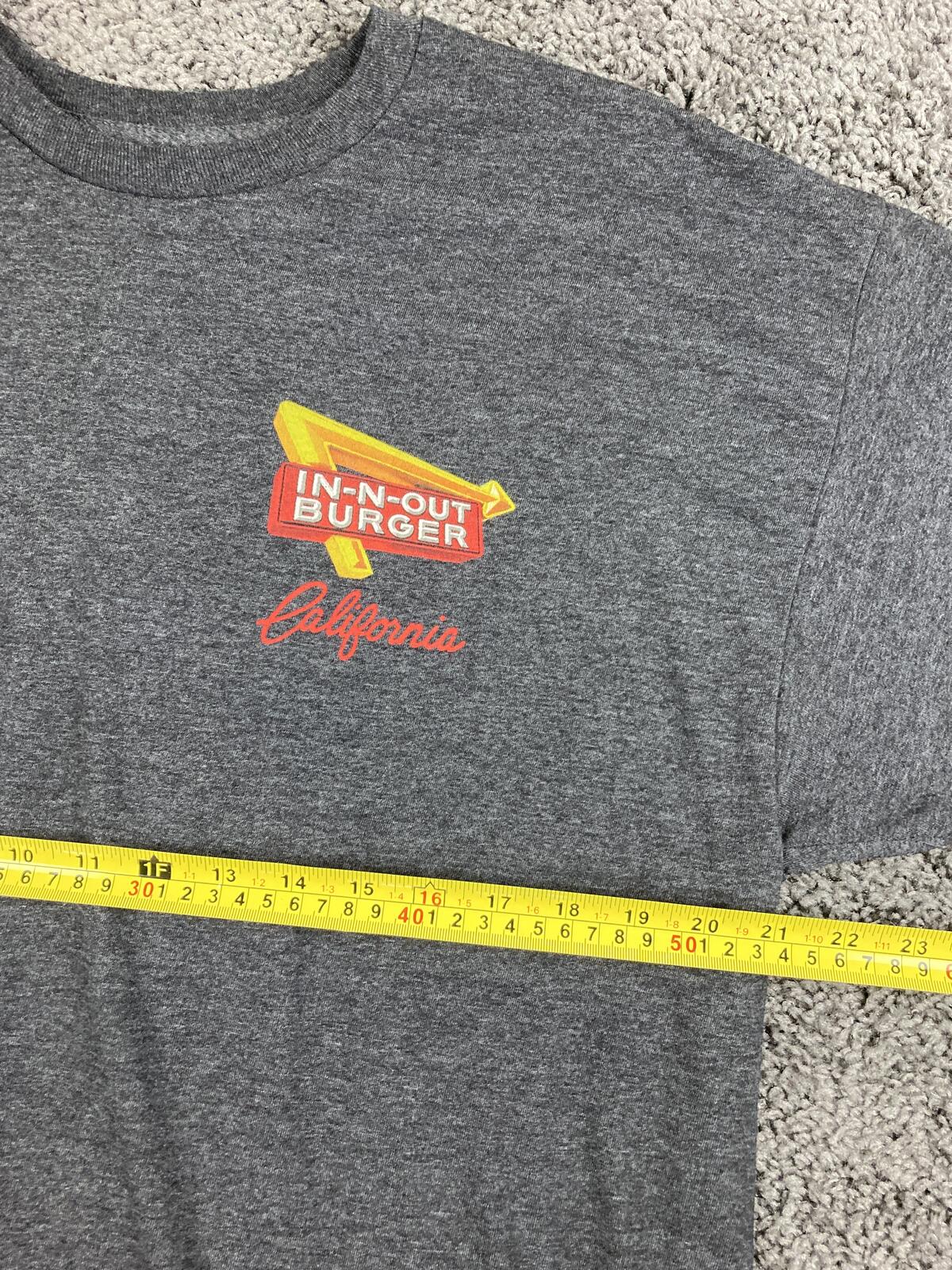 In-N-Out Burger T Shirt Mens Gray 2015 Sean Ellingson Sunset Palm Trees Sz XL