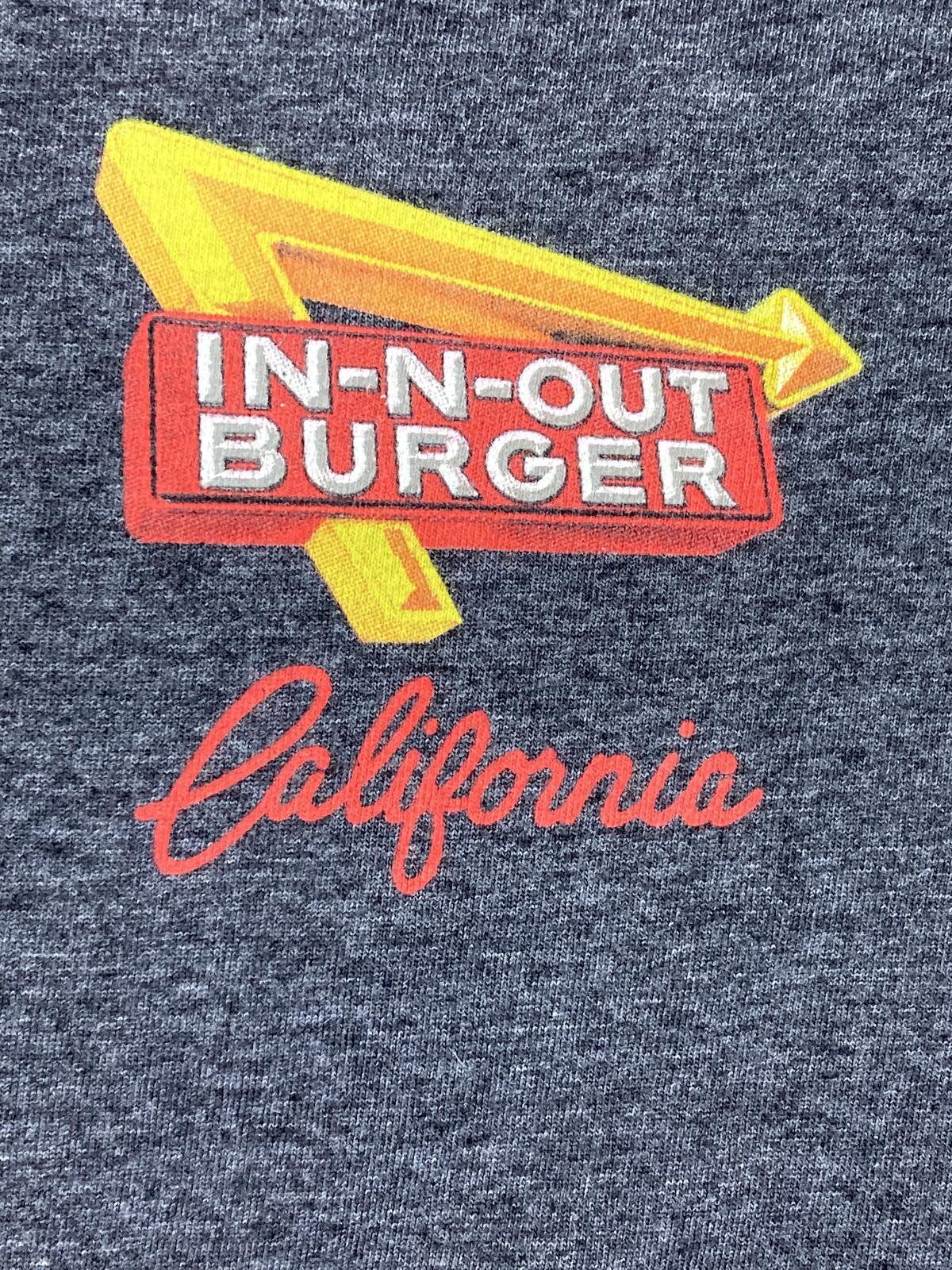 In-N-Out Burger T Shirt Mens Gray 2015 Sean Ellingson Sunset Palm Trees Sz XL