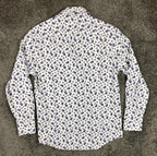 CON.STRUCT Men Slim Fit Cooling Stretch Shirt Blue Paisley Sz L 16-16.5/34-35