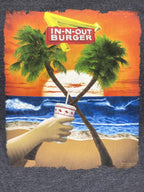 In-N-Out Burger T Shirt Mens Gray 2015 Sean Ellingson Sunset Palm Trees Sz XL