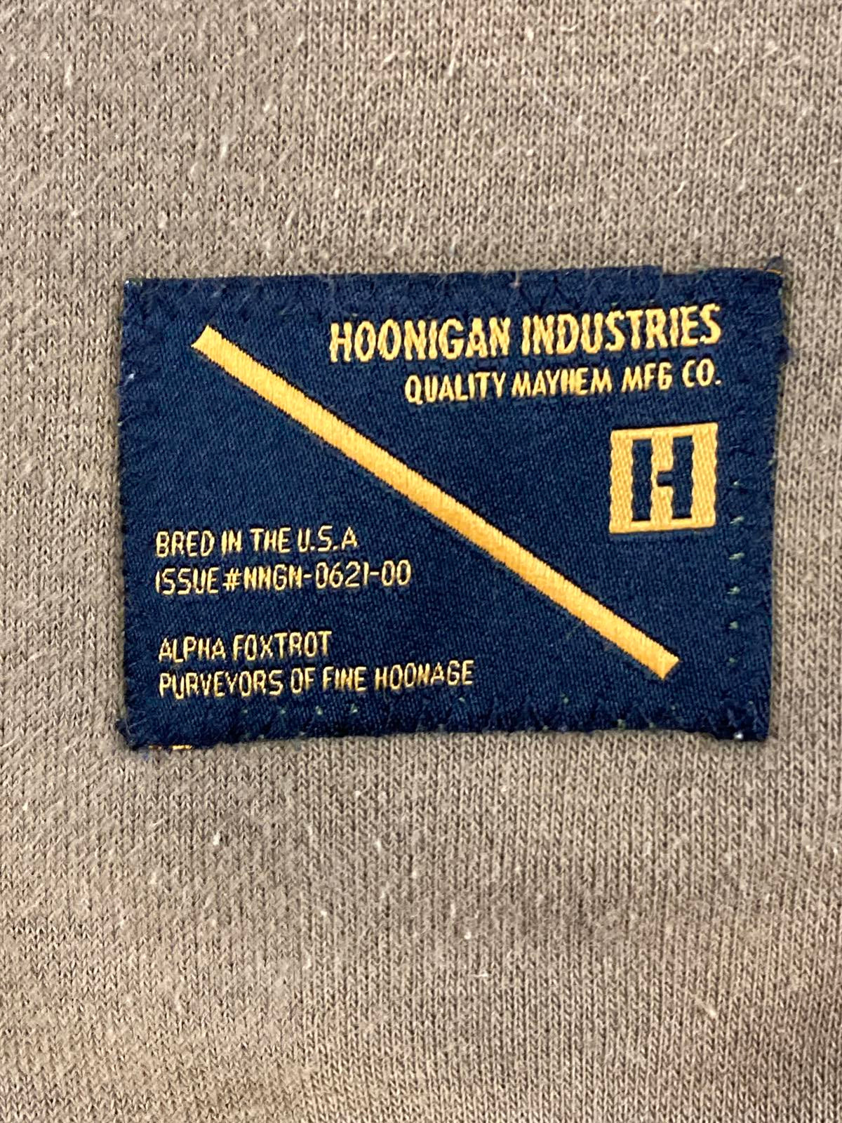 Hoonigan Sweatshirt Utility Crewneck Men’s Olive Green Pocket Zip Sz L