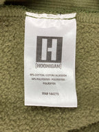 Hoonigan Sweatshirt Utility Crewneck Men’s Olive Green Pocket Zip Sz L