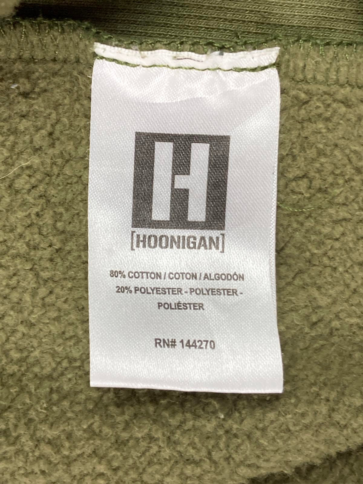 Hoonigan Sweatshirt Utility Crewneck Men’s Olive Green Pocket Zip Sz L