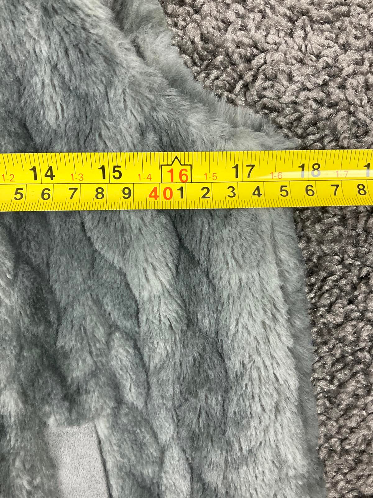 Catherine Malandrino Grey Faux Fur Vest Mock Neck Zip Plush Gilet Soft Sz S/P