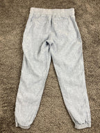 Athleta Cabo 100% Linen Jogger Pants Womens Blue Drawstring Zip Pockets Size 2