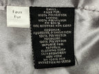 Catherine Malandrino Grey Faux Fur Vest Mock Neck Zip Plush Gilet Soft Sz S/P