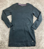 Lilly Pulitzer Beach Comber Long Sleeve Sweatshirt Dress Black Cotton Pockets S