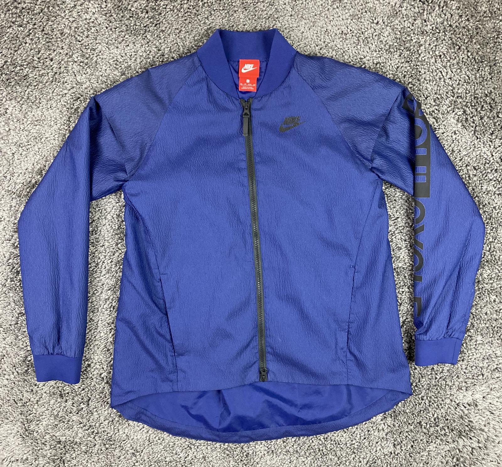 Nike x SoulCycle Women’s Tech Woven Jacket Blue Full Zip Convertible Vest Sz XS