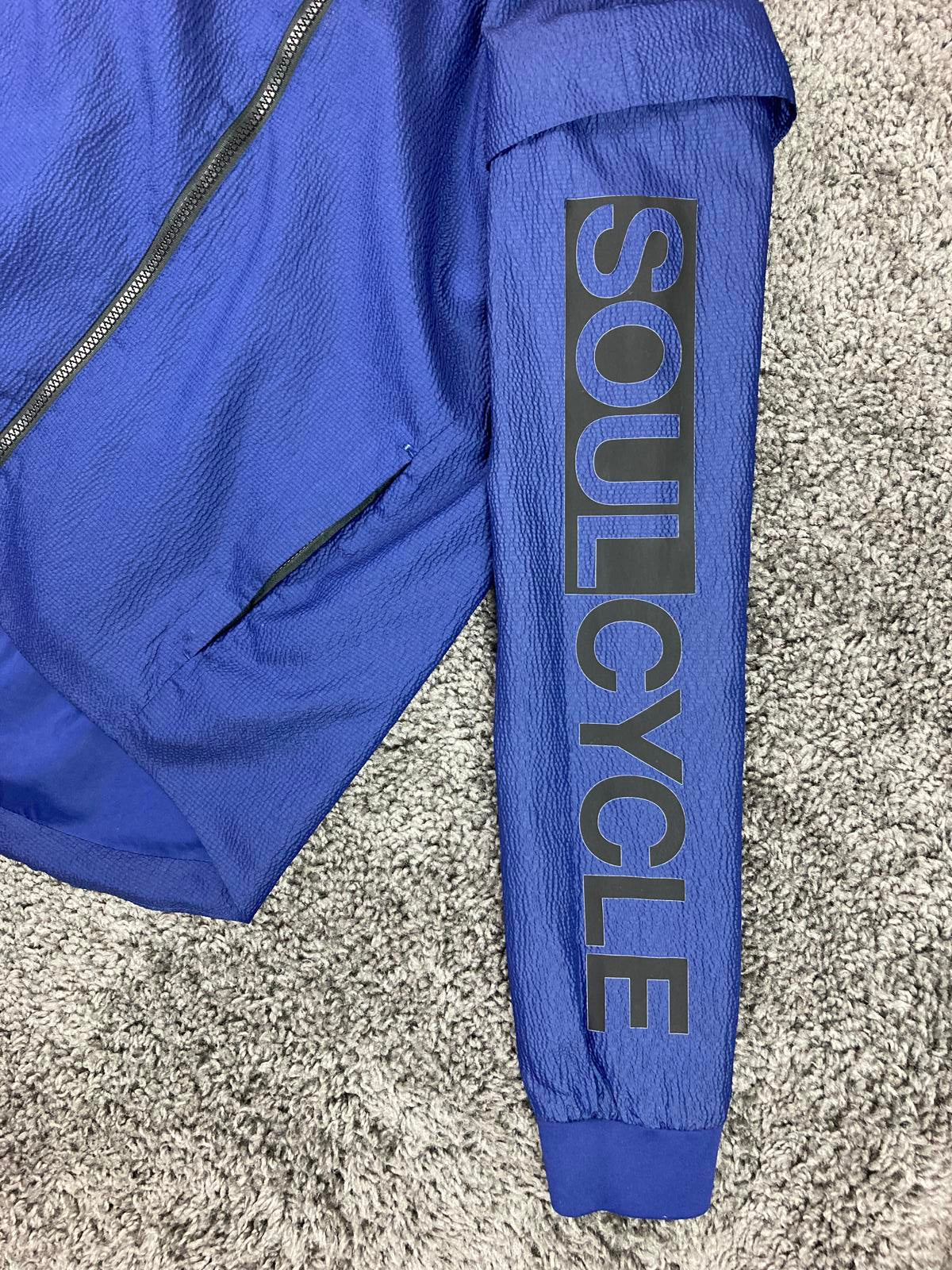 Nike x SoulCycle Women’s Tech Woven Jacket Blue Full Zip Convertible Vest Sz XS