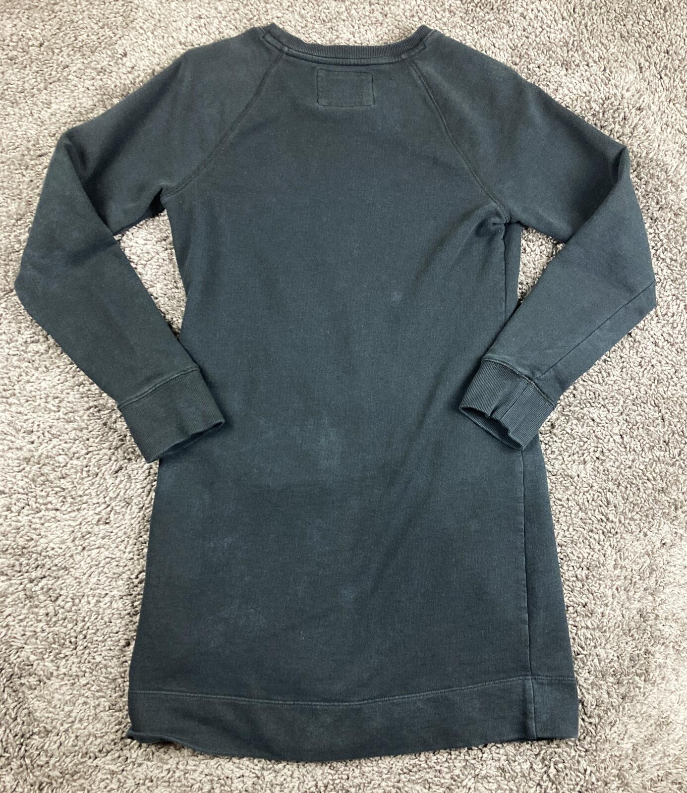 Lilly Pulitzer Beach Comber Long Sleeve Sweatshirt Dress Black Cotton Pockets S