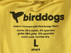 Birddogs Men Large Short 6 Inseam Gray Yellow Lined 3-in-1 Athletic Gym Shorts L