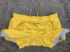 Birddogs Men Large Short 6 Inseam Gray Yellow Lined 3-in-1 Athletic Gym Shorts L