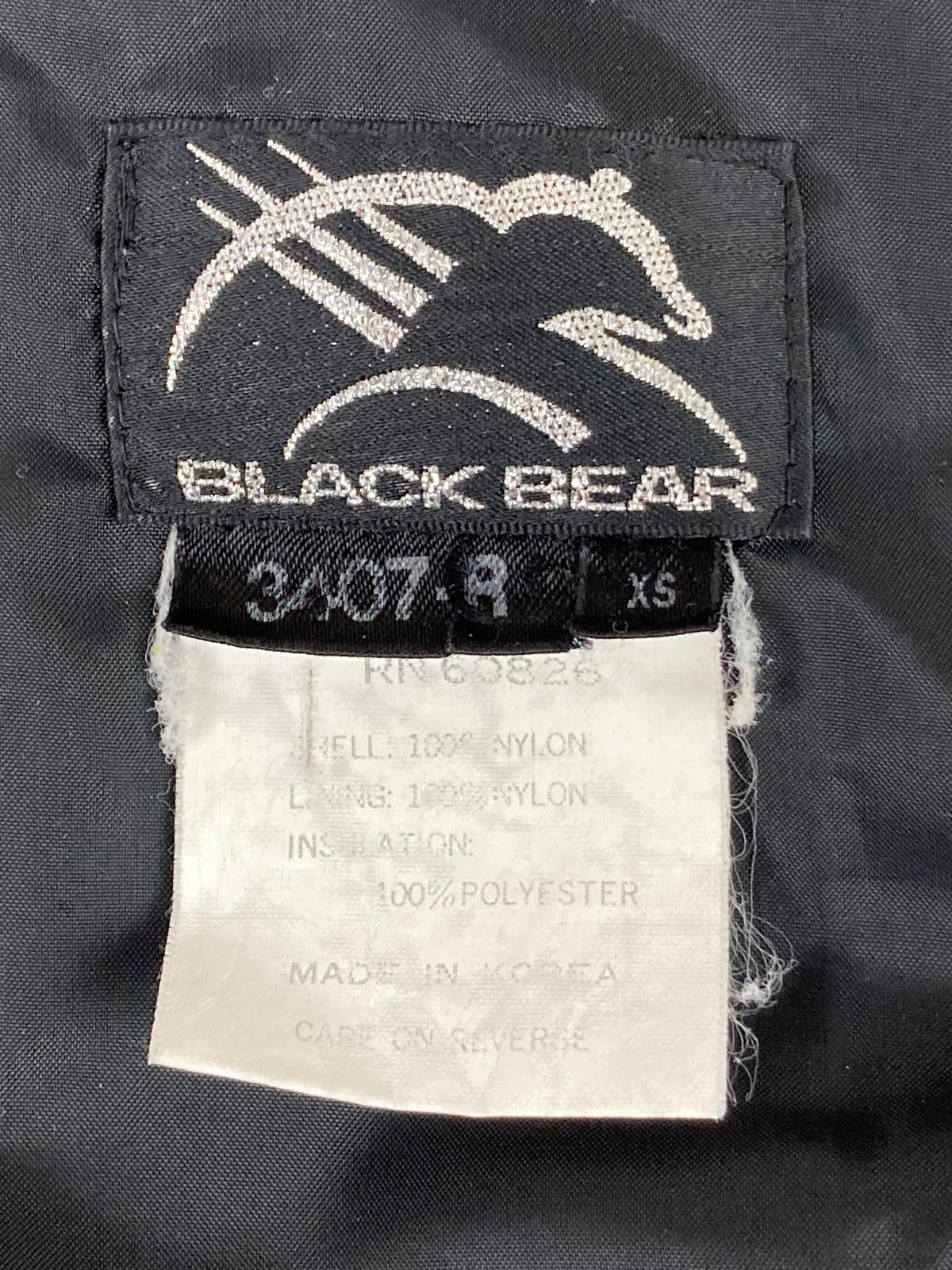 VTG Black Bear Insulated Snow Bib Overalls Black Ski Suit Pants Youth/Adult XS