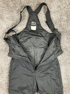 VTG Black Bear Insulated Snow Bib Overalls Black Ski Suit Pants Youth/Adult XS