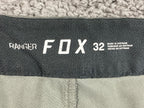 Fox Racing Ranger Cargo Mountain Bike Shorts Mens Gray Heather Zip Pocket Sz 32
