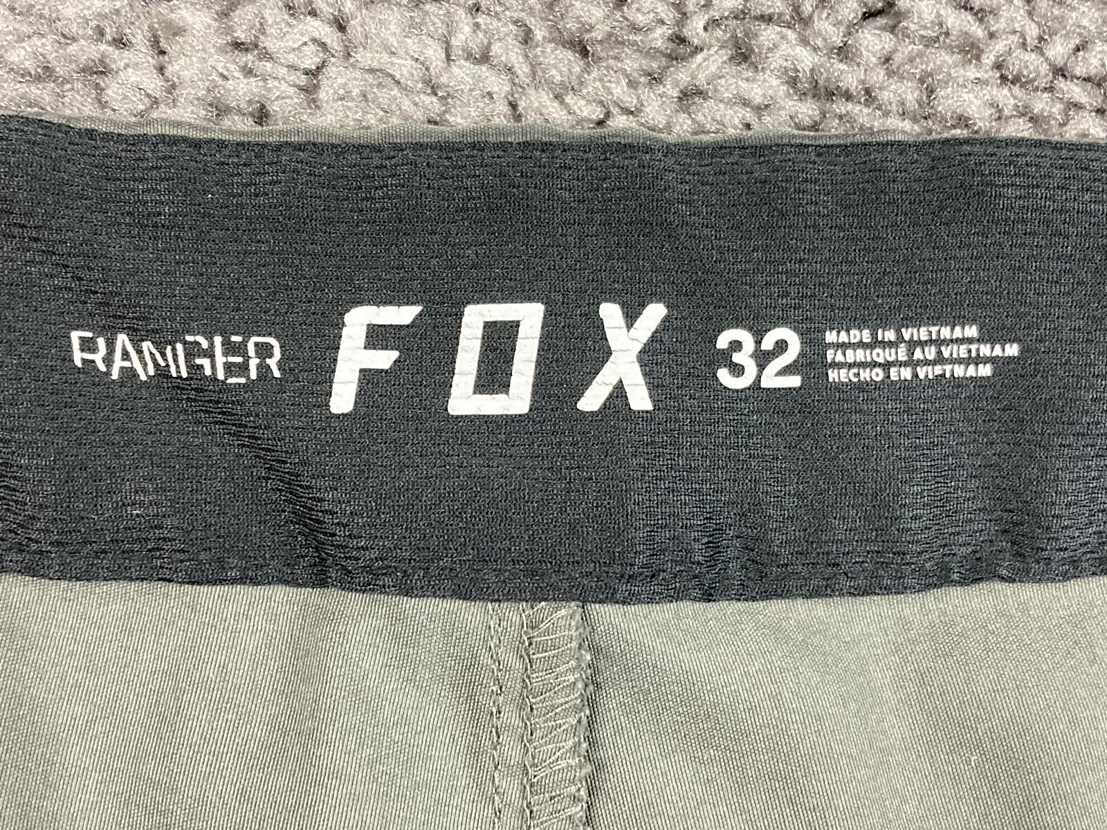 Fox Racing Ranger Cargo Mountain Bike Shorts Mens Gray Heather Zip Pocket Sz 32