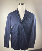 Uniqlo Men's Black Cotton Stretch Blazer Unstructured Sport Coat Travel Sz L
