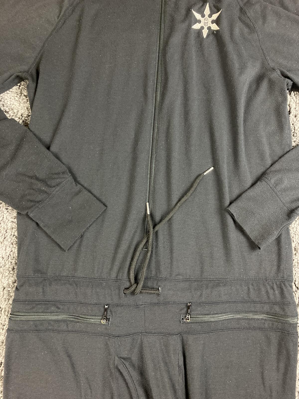Airblaster Classic Ninja Suit Mens Black One Piece Base Layer Hooded Ski Snow L