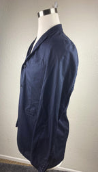 Uniqlo Men's Black Cotton Stretch Blazer Unstructured Sport Coat Travel Sz L