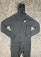 Airblaster Classic Ninja Suit Mens Black One Piece Base Layer Hooded Ski Snow L