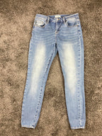 Pistola Arielle High Rise Skinny Ankle Jeans Light Blue Wash Stretch Denim Sz 27