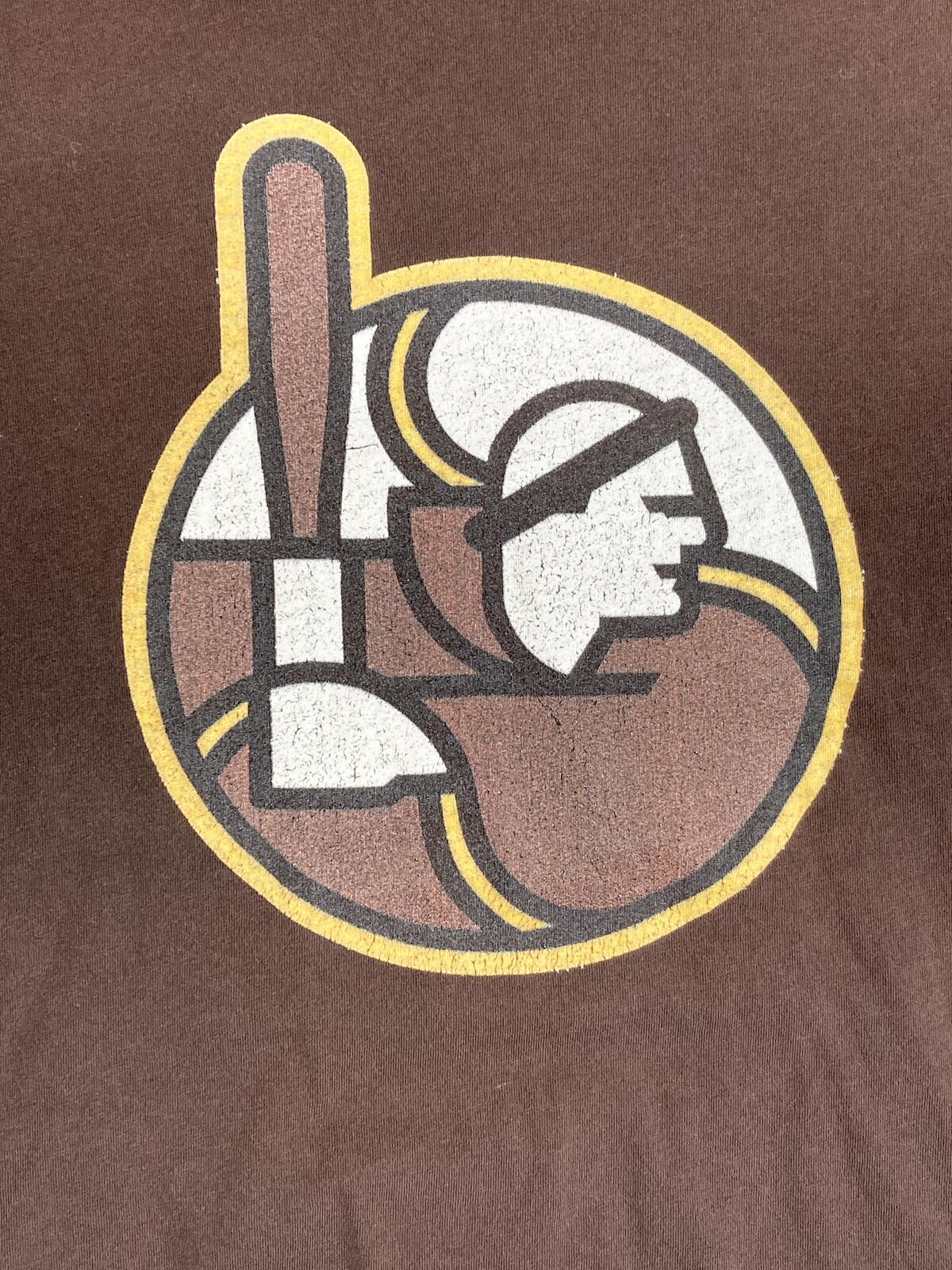San Diego Padres Friar Logo Brown T-Shirt Mens Next Level MLB Baseball Sz XL