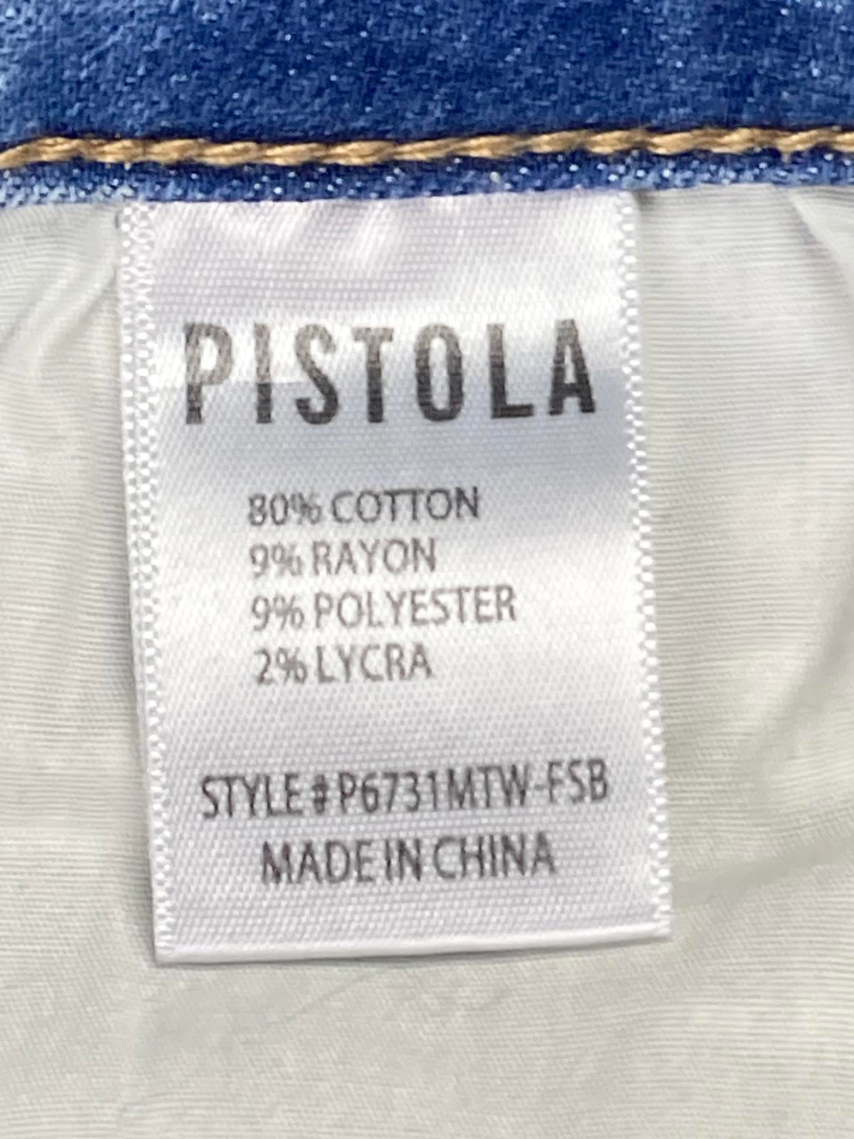 Pistola Arielle High Rise Skinny Ankle Jeans Light Blue Wash Stretch Denim Sz 27