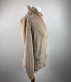Mote Anthropologie Faux Suede Women's Asymmetrical Zip Jacket Tan Size Medium
