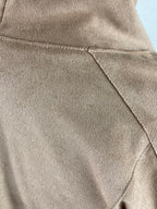 Mote Anthropologie Faux Suede Women's Asymmetrical Zip Jacket Tan Size Medium