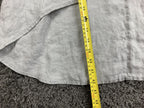 Tommy Bahama 100% Linen Midi Dress Womens Gray Smocked Back hi-lo Strappy Sz XS
