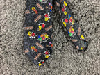 M&M’s Characters Necktie Black Novelty Colorful Graphic Print Polyester