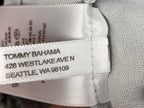 Tommy Bahama 100% Linen Midi Dress Womens Gray Smocked Back hi-lo Strappy Sz XS