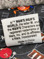 M&M’s Characters Necktie Black Novelty Colorful Graphic Print Polyester
