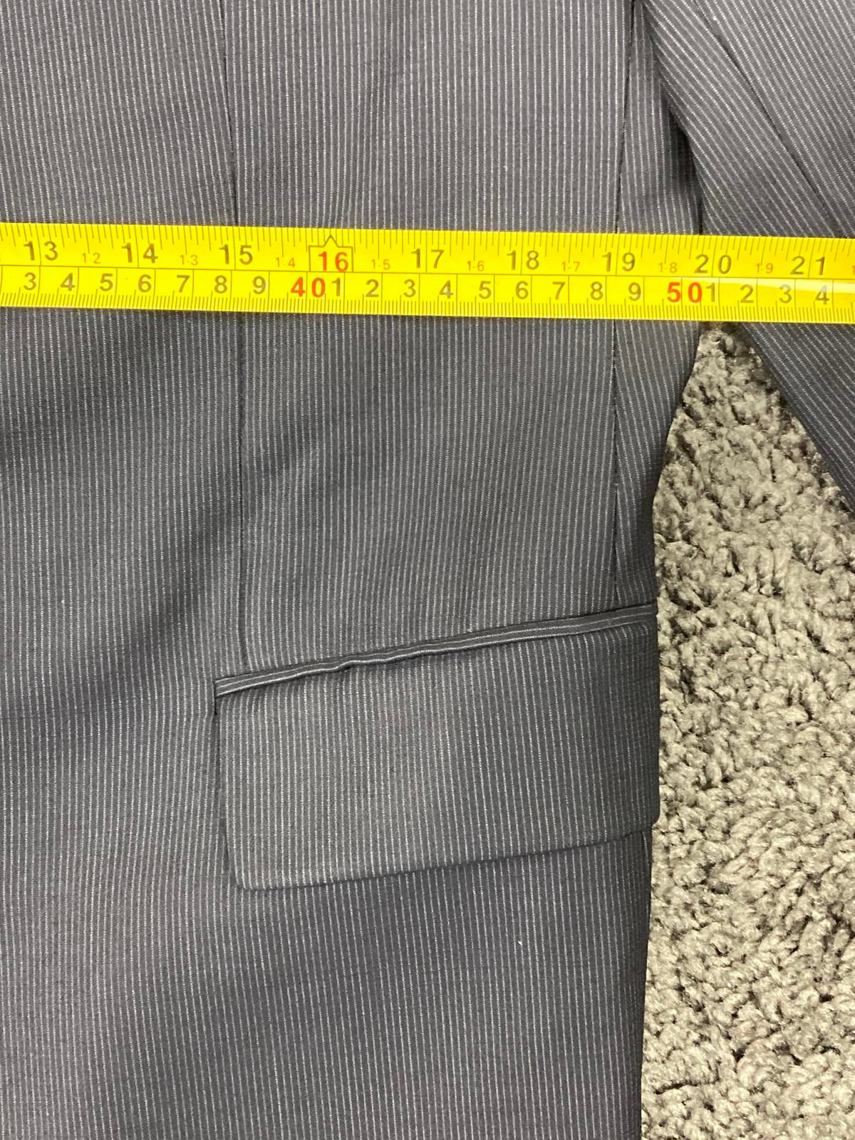 Hugo Boss Wool Jacket Men’s Super 100 Pinstripe Blazer Gray Size 40R