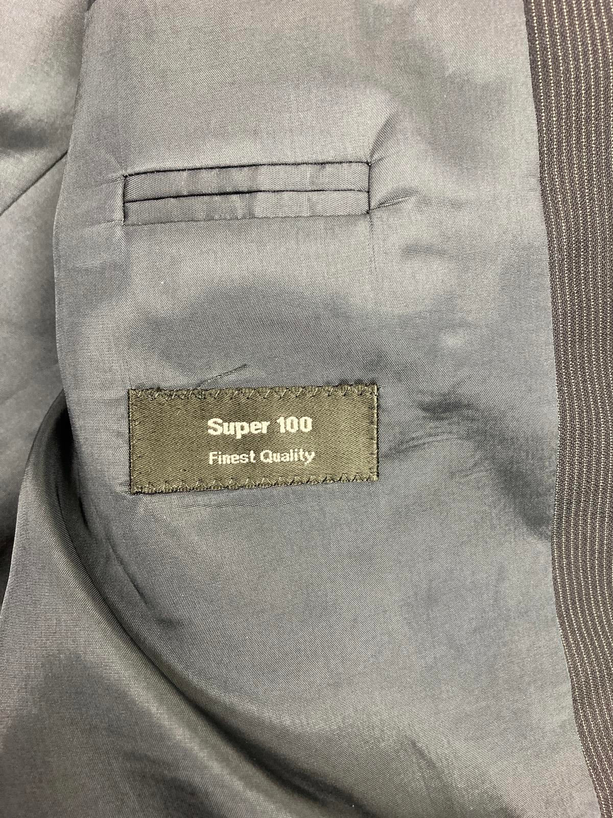 Hugo Boss Wool Jacket Men’s Super 100 Pinstripe Blazer Gray Size 40R