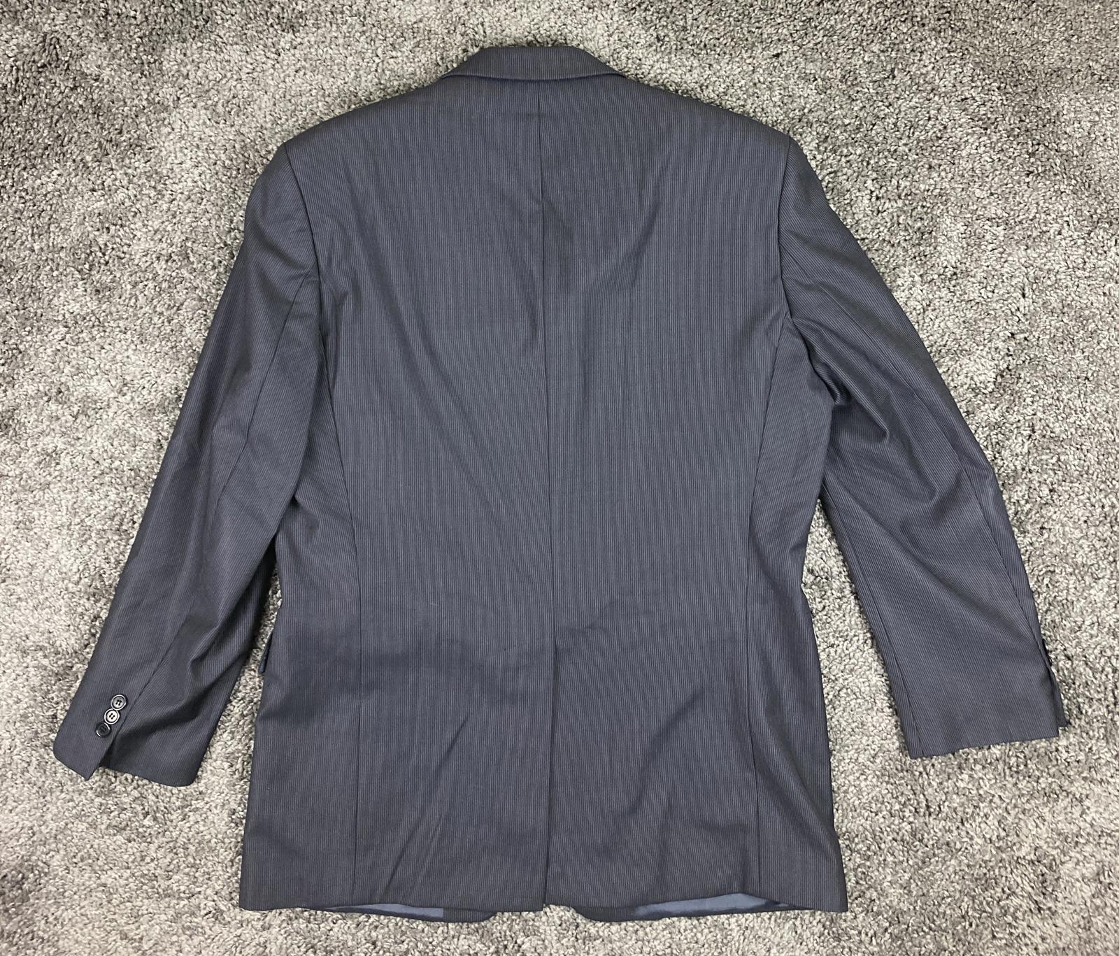 Hugo Boss Wool Jacket Men’s Super 100 Pinstripe Blazer Gray Size 40R