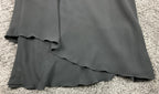 SL Fashions Black Beaded Floral Dress Women Size 6 Approx Asymmetrical Hem
