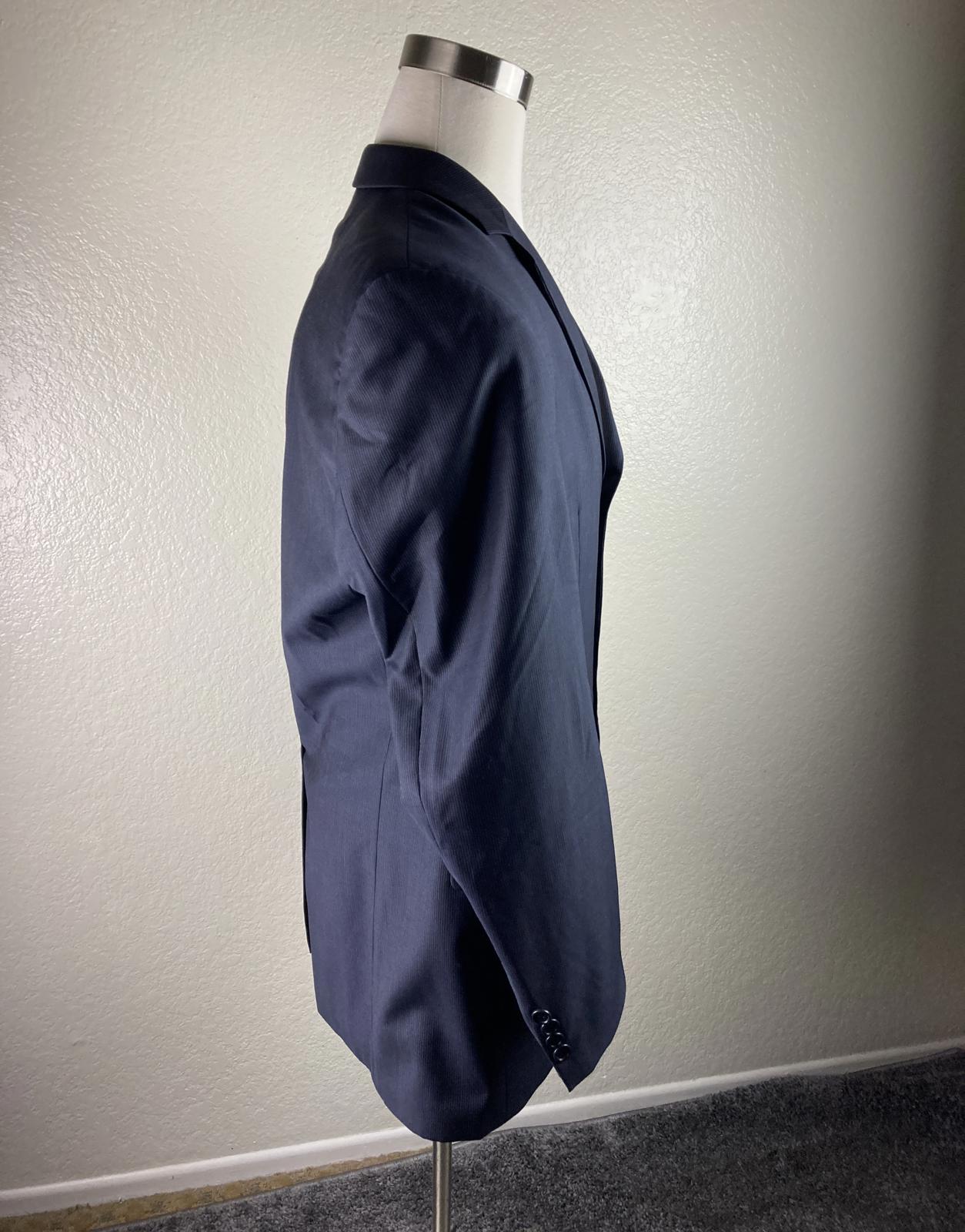 Hugo Boss Wool Jacket Men’s Super 100 Pinstripe Blazer Gray Size 40R