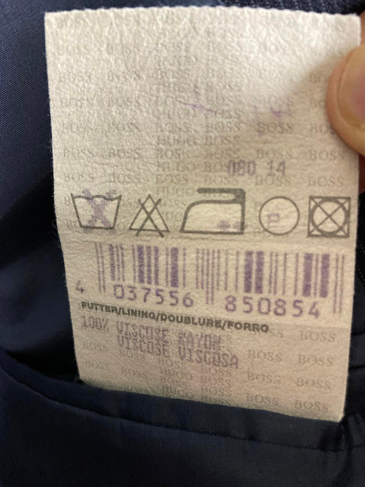 Hugo Boss Wool Jacket Men’s Super 100 Pinstripe Blazer Gray Size 40R