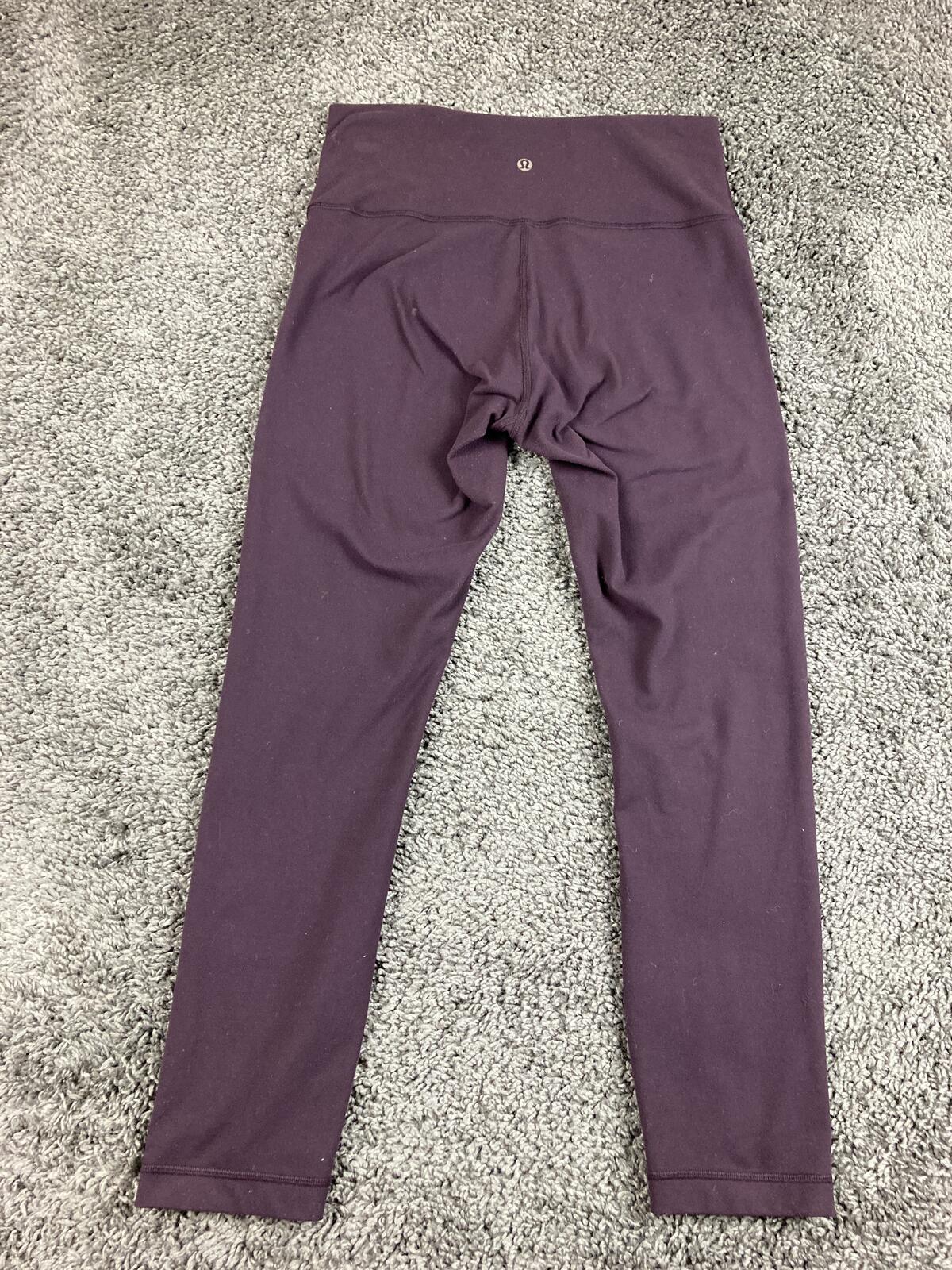 Lululemon Leggings Womens Plum Purple High Rise Yoga Pants Pocket Inseam 26 Sz 8